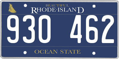 RI license plate 930462