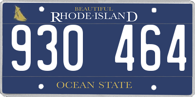 RI license plate 930464