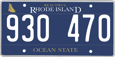 RI license plate 930470