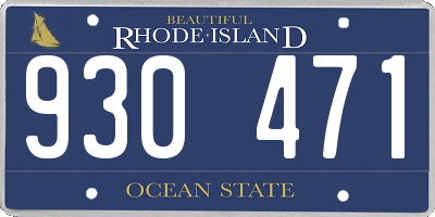 RI license plate 930471