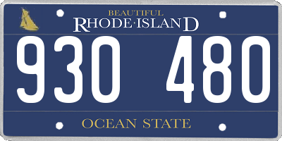 RI license plate 930480