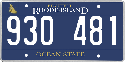 RI license plate 930481