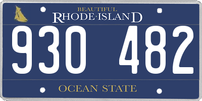 RI license plate 930482