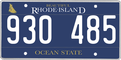 RI license plate 930485