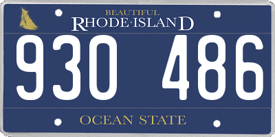 RI license plate 930486