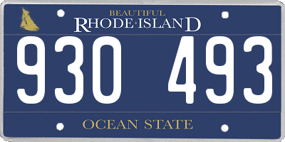 RI license plate 930493