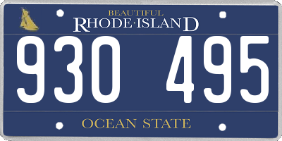 RI license plate 930495