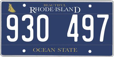 RI license plate 930497