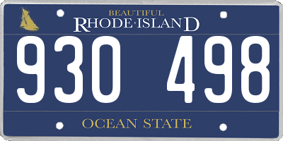 RI license plate 930498