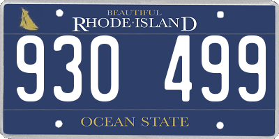 RI license plate 930499