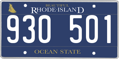 RI license plate 930501