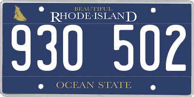 RI license plate 930502