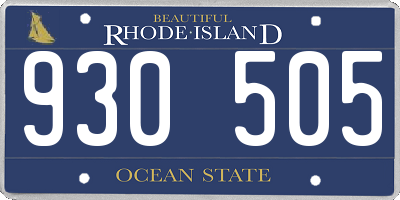 RI license plate 930505
