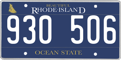 RI license plate 930506
