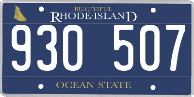 RI license plate 930507