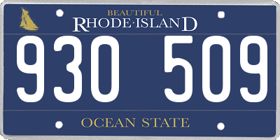 RI license plate 930509