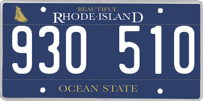 RI license plate 930510