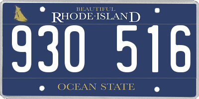 RI license plate 930516
