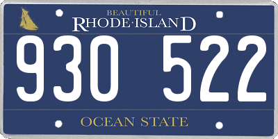 RI license plate 930522