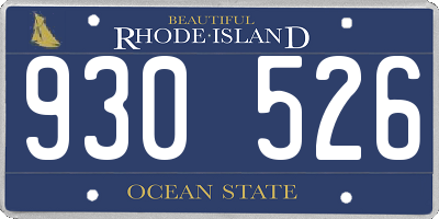 RI license plate 930526