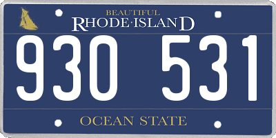RI license plate 930531