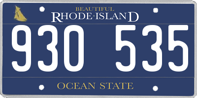 RI license plate 930535