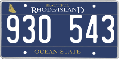 RI license plate 930543
