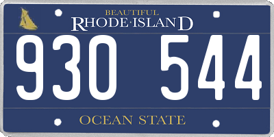RI license plate 930544