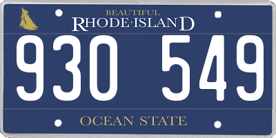 RI license plate 930549