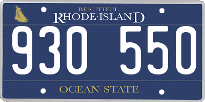 RI license plate 930550