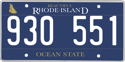 RI license plate 930551