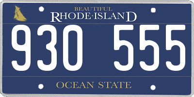 RI license plate 930555