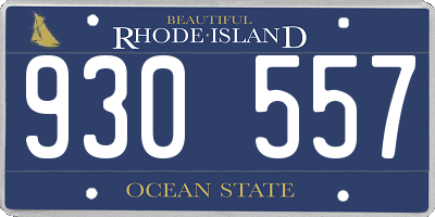 RI license plate 930557