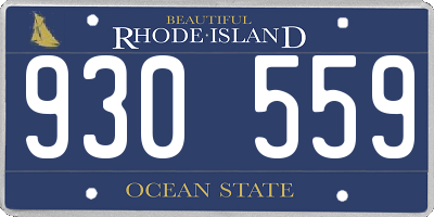 RI license plate 930559