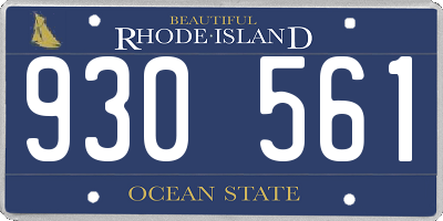 RI license plate 930561