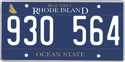 RI license plate 930564