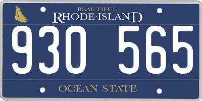 RI license plate 930565