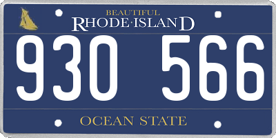 RI license plate 930566