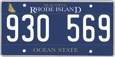 RI license plate 930569