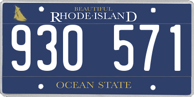 RI license plate 930571