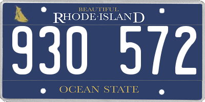 RI license plate 930572