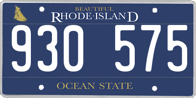 RI license plate 930575