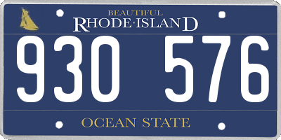 RI license plate 930576
