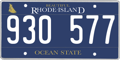 RI license plate 930577