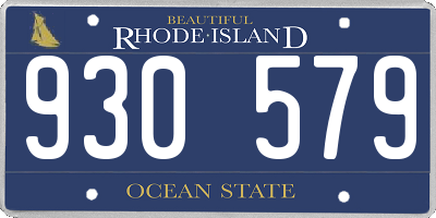 RI license plate 930579