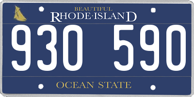 RI license plate 930590