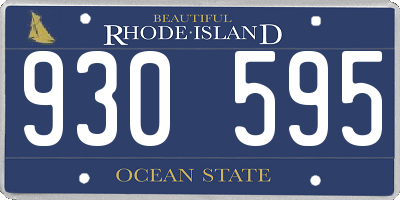 RI license plate 930595