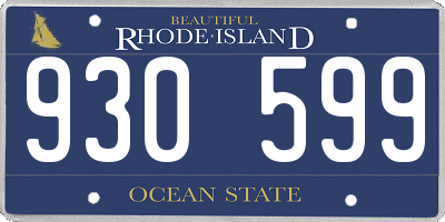 RI license plate 930599