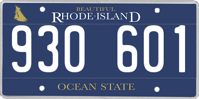RI license plate 930601