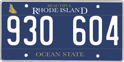 RI license plate 930604